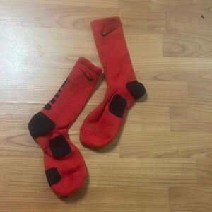 Kids Nike Dri fit Elite Red and black socks Small